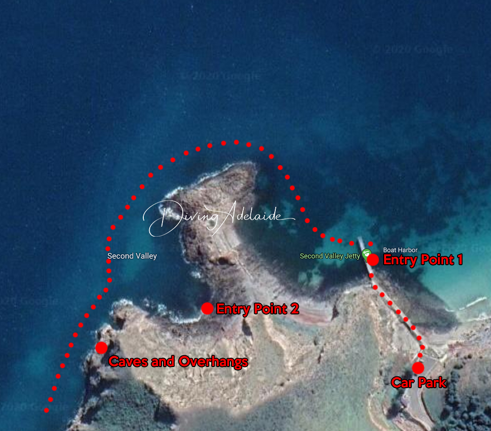 Second Valley Dive Site Map